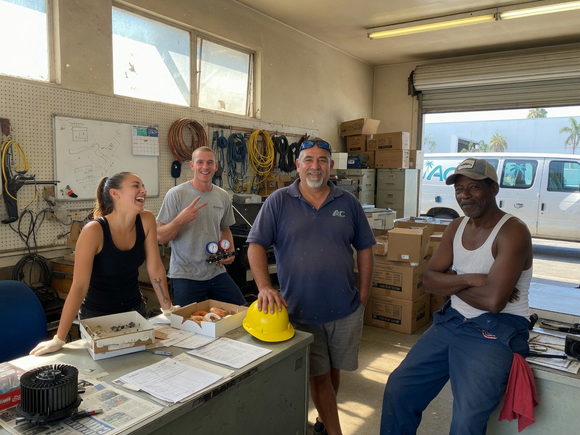 The AC Fix team at work in Oceanside